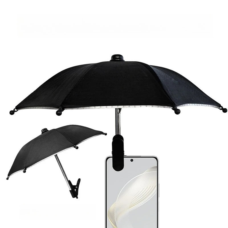Mini Phone Sunshade Umbrella ā Clip-On Sun Shade for Beach & Photography