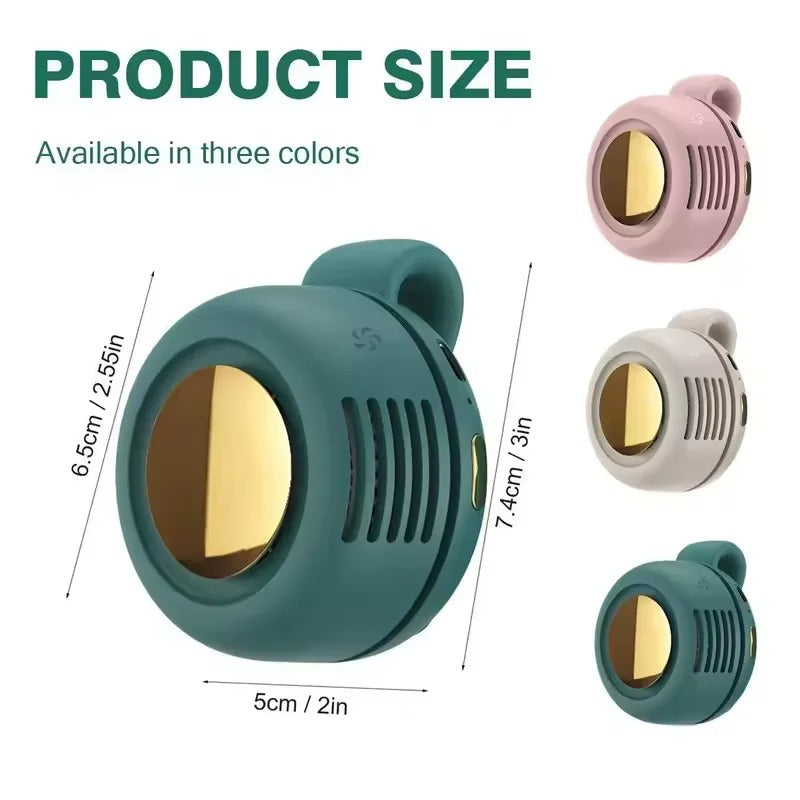 Portable Bladeless Mini Fan – USB Rechargeable Clip-On Fan