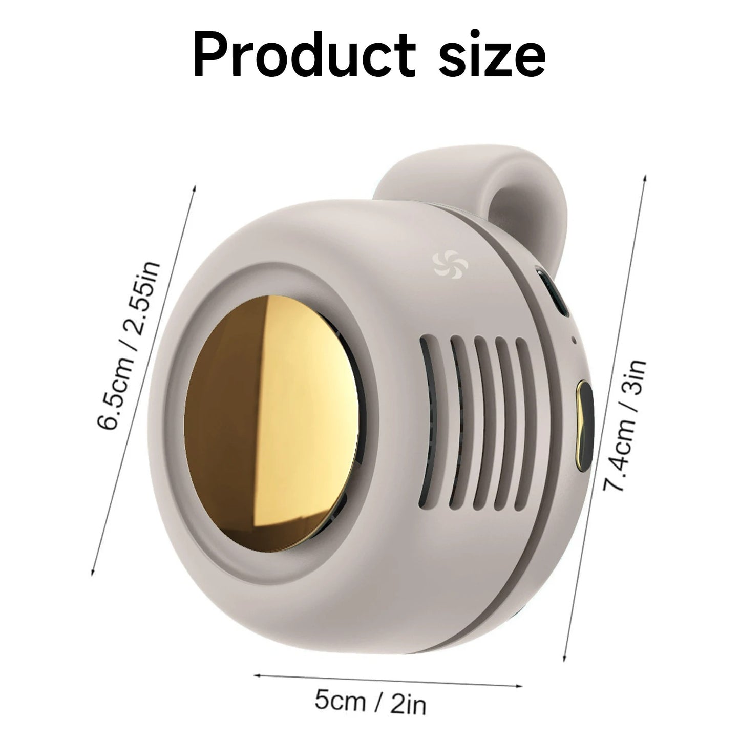 Portable Bladeless Mini Fan – USB Rechargeable Clip-On Fan