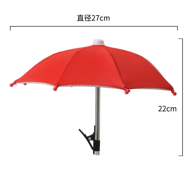 Mini Phone Sunshade Umbrella – Clip-On Sun Shade for Beach &amp; Photography