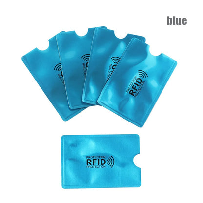 RFID Blocking Card Sleeves – 5-Pack Anti-Theft Credit Card Protector