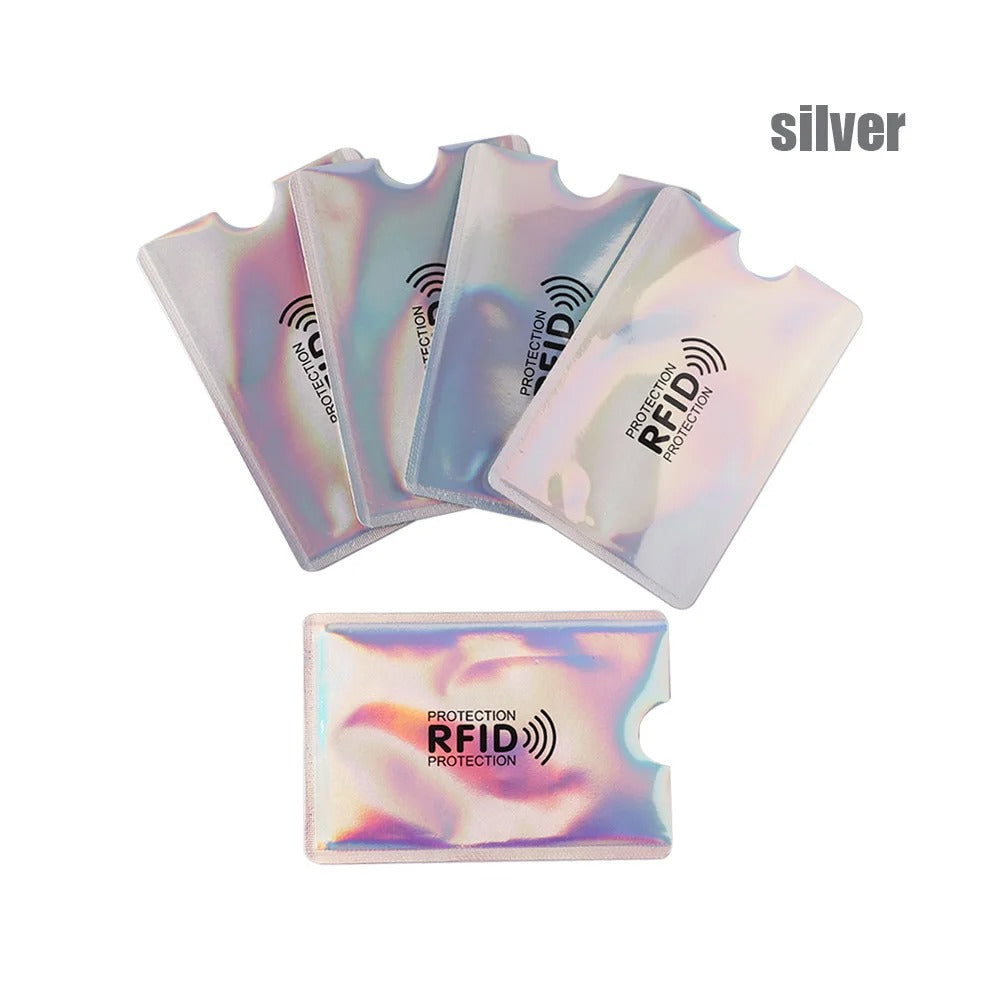 RFID Blocking Card Sleeves – 5-Pack Anti-Theft Credit Card Protector
