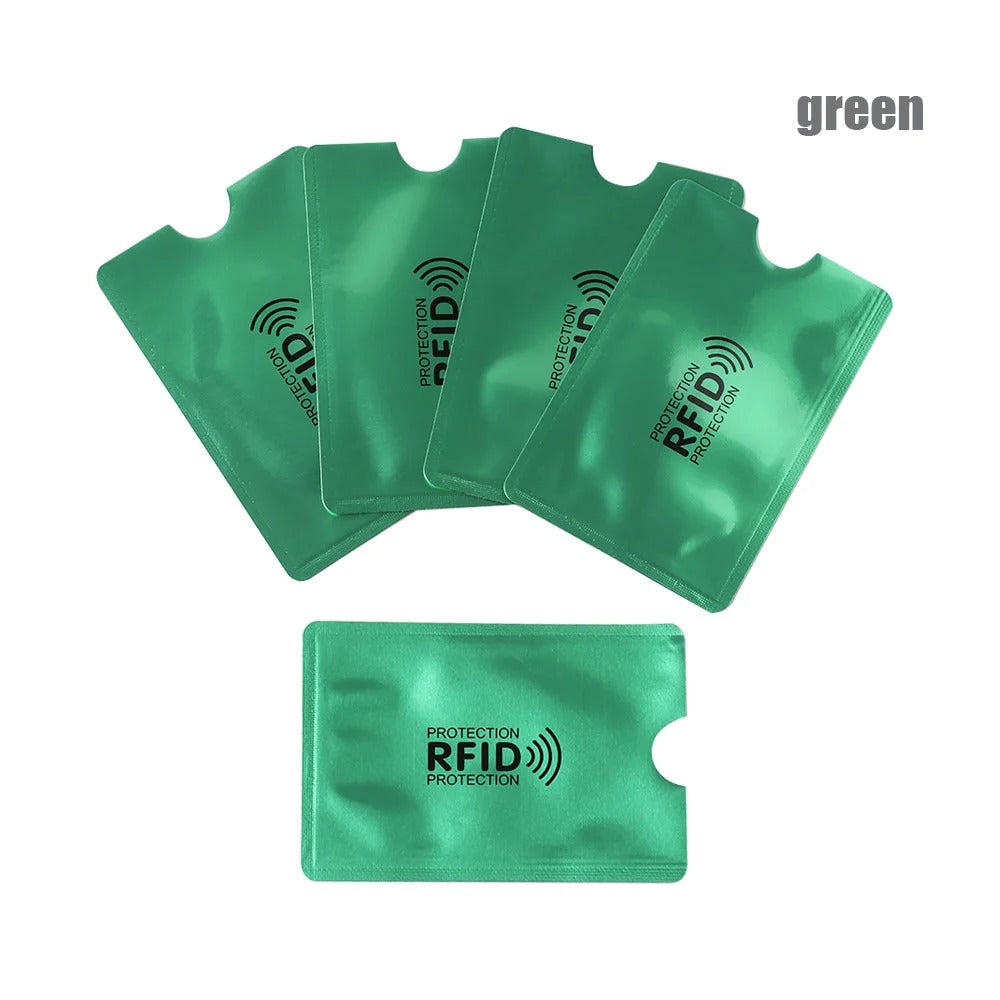 RFID Blocking Card Sleeves – 5-Pack Anti-Theft Credit Card Protector