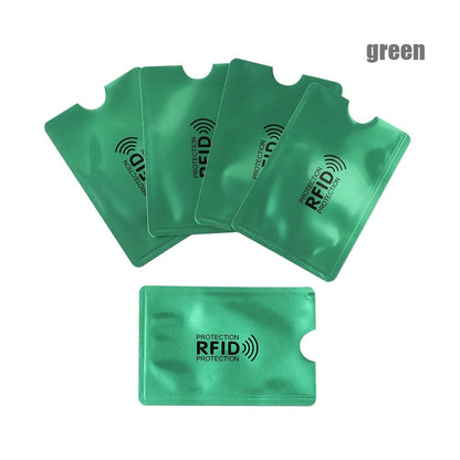 RFID Blocking Card Sleeves – 5-Pack Anti-Theft Credit Card Protector