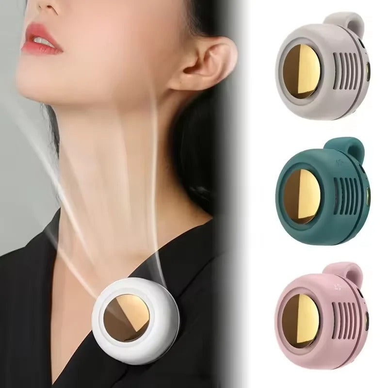 Portable Bladeless Mini Fan – USB Rechargeable Clip-On Fan