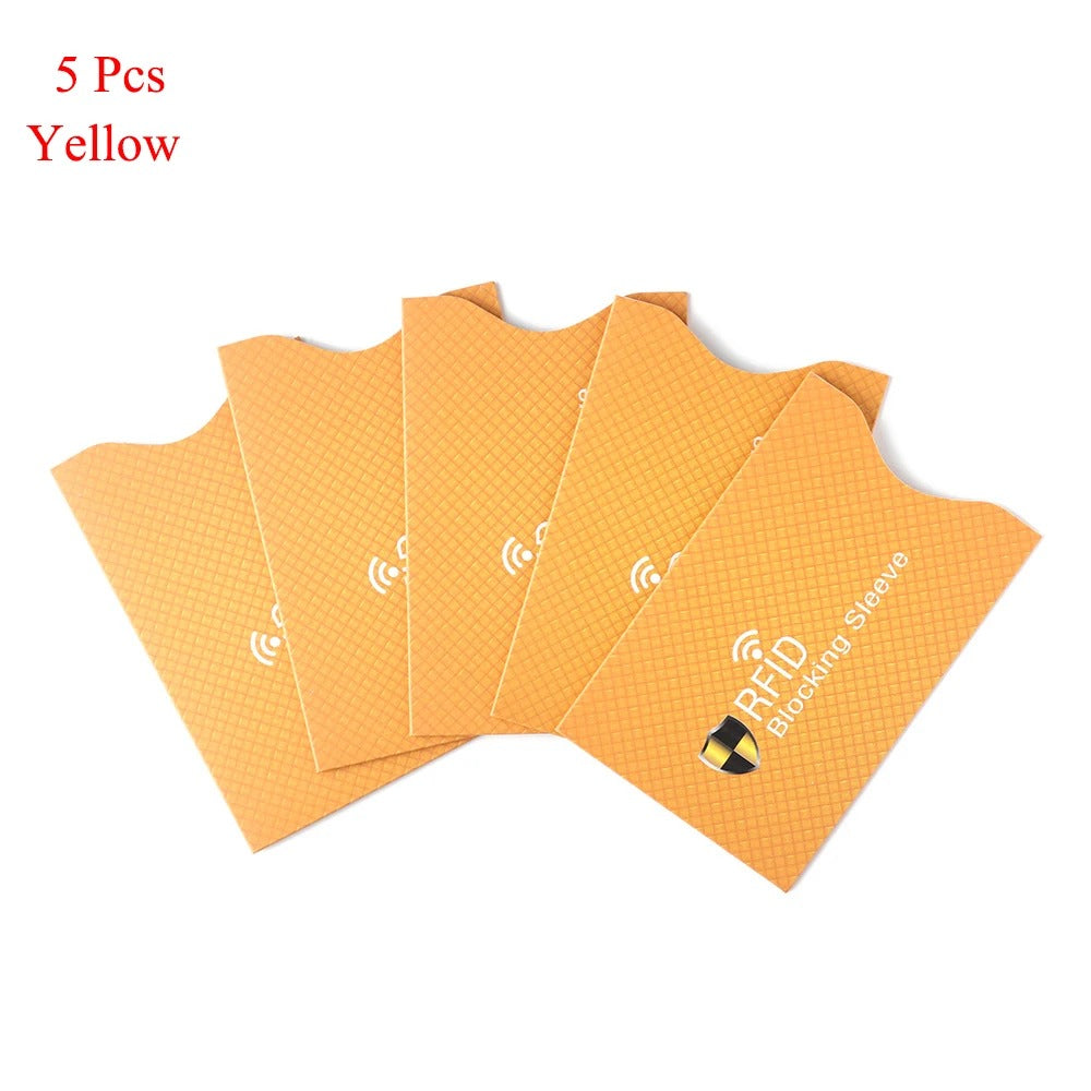RFID Blocking Card Sleeves – 5-Pack Anti-Theft Credit Card Protector